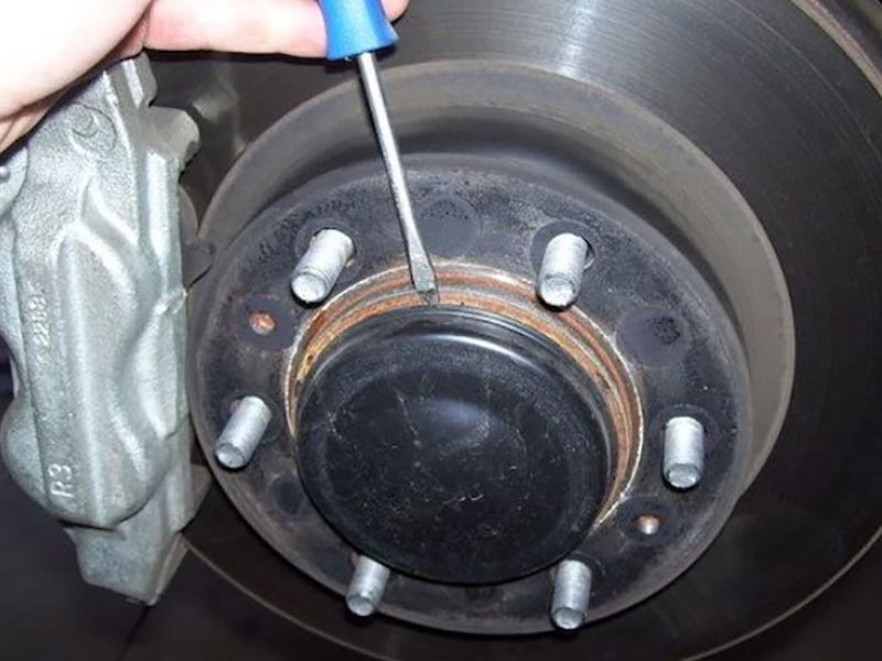 Dust Cap The wheel hub assembly has an opening on its outboard side – the side facing away from the vehicle.