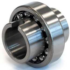 11200 series – Extended inner ring bearing, light series. The wider inner ring permits direct shaft mounting using pins or set screws. Designed for low‑precision drives such as light conveyors and agricultural feeders.