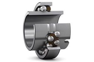 11206 – 30x62x20mm bearing with extended inner ring. Increased width allows direct pin or screw fixing, ideal for simple machinery.
