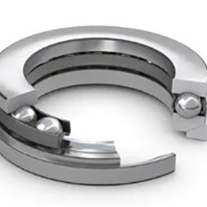 511 series – Light thrust ball bearing with flat shaft and housing washers.