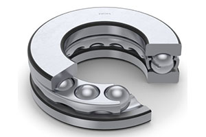 51106 — Light thrust ball bearing: 30×47×11mm. This flat-seat single-direction thrust bearing is standard for automotive steering column thrust washers and centrifugal pump impeller positioning.