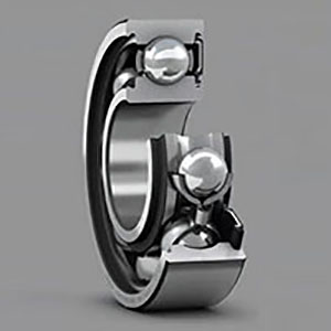6000 series – Single-row deep groove ball bearing. Balanced load and speed characteristics. Used in electric motors, pumps, appliances.