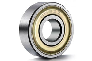 608ZZ—Universal 8x22x7 mm shielded miniature bearing. Its bore size matches common inline skate and scooter wheel axles, also used on electric skateboard trucks.