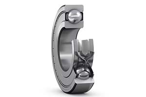 6304-2Z-High-speed bearing with metal shields. Robust performance on construction equipment.