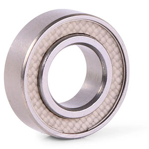 6900-2TS — Thin-section 10x22x6 mm bearing with PTFE seals. It is engineered for chemical dosing pumps and semiconductor handling robots operating in clean, corrosive fume environments.