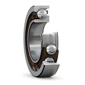 7200 series – Angular contact ball bearing, medium contact angle. Higher axial capacity than 7000 series. Pumps, compressors.