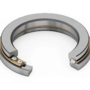 Raceways inclined at 60° relative to bearing axis.