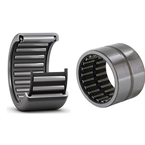 Drawn cup bearings minimize radial space and cost using thin-walled stamped outer rings press-fitted into housings.