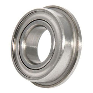 F606 series — Light-duty flanged miniature ball bearing sized 6x17x6 mm. It is suitable for small conveyor idler wheels, light-load pulleys, and industrial caster assemblies requiring axial positioning.