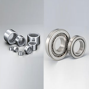Cylindrical roller bearings permit higher speeds than comparably-sized needle roller bearings due to larger roller diameters and reduced roller-raceway contact stress density.