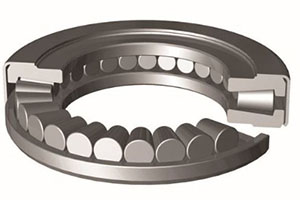 TTHDFL-2005 –Combines one thrust tapered race and one flat race with pin-type cage for maximum load capacity.