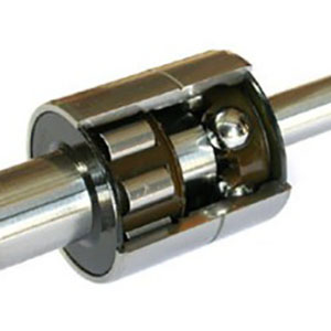 Water Pump Bearings Double-row ball bearing assemblies with an integrated shaft, specifically for engine water pumps.