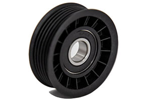 38008 – Aftermarket V‑ribbed grooved idler pulley with 6 grooves, 70mm outer diameter, 17mm bore.