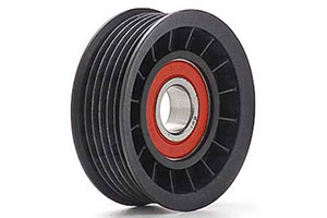 38009 – Aftermarket grooved idler pulley with 6 grooves, 80mm outer diameter, 17mm bore.