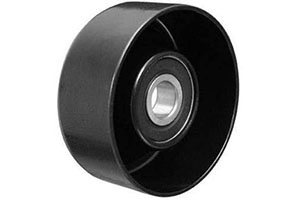 89157 – Aftermarket flat idler pulley with 90mm outer diameter, 17mm bore, 38mm width.