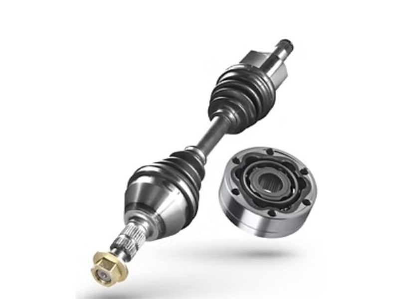 A CV axle (constant velocity axle) is a complete drive shaft assembly.