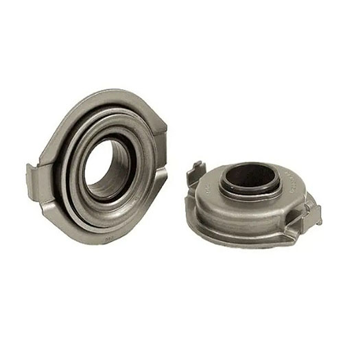 A clutch release bearing, commonly called a throw out bearing, is a thrust bearing mounted on the transmission input shaft.