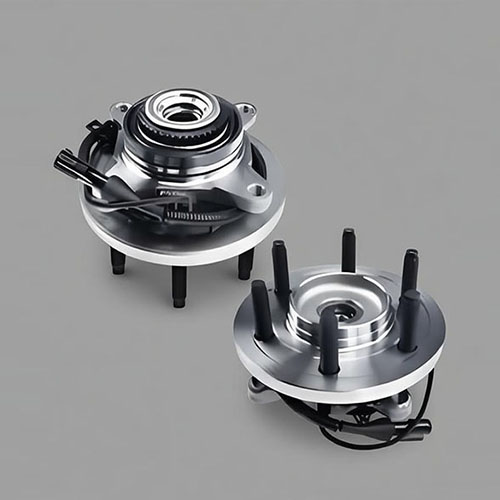 A wheel hub bearing is a pre-assembled component that mounts between the suspension and the wheel.