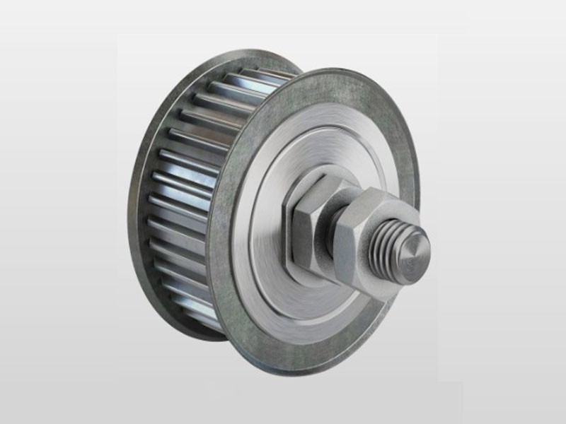 An idler pulley is a passive guide wheel that is bolted to a fixed mounting point on the engine.