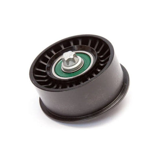 Idler pulleys are manufactured in four principal designs stamped halves surrounding a bearing, moulded polymer, split formed, and fully machined.