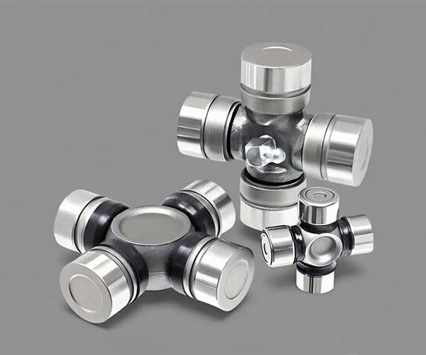Precision-manufactured universal joint crosses for automotive and industrial driveshafts.