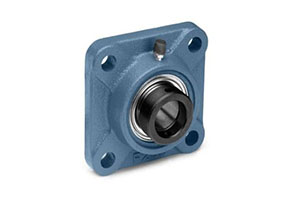 SAP204 — Pillow block mounted bearing with SA204 insert for 20mm shaft.