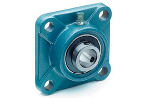 SBF205 Square flange bearing unit with SB205 narrow inner ring insert.