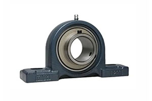 UCP210 — Pillow block mounted bearing with UC210 insert for 50mm shaft.