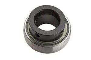 UE204 — Eccentric locking collar insert bearing with flat head for 20mm shaft.