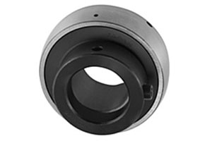 UE305 — Heavy-duty eccentric locking collar insert bearing with flat head for 25mm shaft.