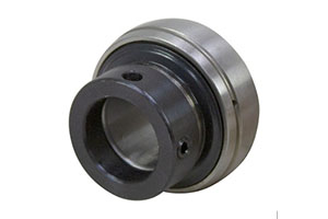 UE306 — Heavy-duty eccentric locking collar insert bearing with flat head for 30mm shaft.