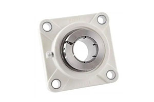 UEF205 Square flange bearing unit with UE205 eccentric locking flat head.