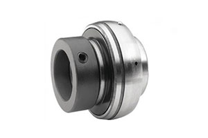 UEL204 — Eccentric locking collar insert bearing for 20mm shaft with extended inner ring.