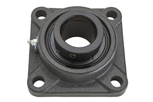 UELF205 Square flange bearing unit with UEL205 eccentric locking insert.