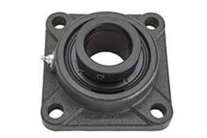 UELFC204 Round flange bearing unit with UEL series eccentric locking insert.