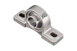 UELP206 — Pillow block mounted bearing with UEL206 insert for 30mm shaft.