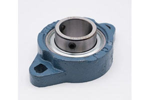 UKFB205 Oval flange bearing unit with tapered bore insert and adapter sleeve.