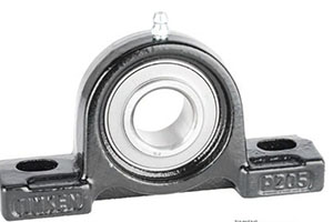 UKP208 — Pillow block mounted bearing with UK208 insert for 35mm shaft.