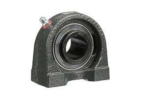 UKPA208 Narrow pillow block bearing unit with tapered bore insert and adapter sleeve.