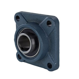 Flange – F (Square Flange, 4-Bolt) – Square-shaped flange housing with four mounting bolts.