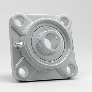 Flange – FS (Boss Square Flange) – Square flange housing with a boss (convex) design.