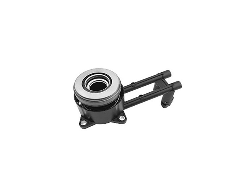 Hydraulic throw out bearings integrate the bearing with a concentric slave cylinder (CSC) that fits around the transmission input shaft.