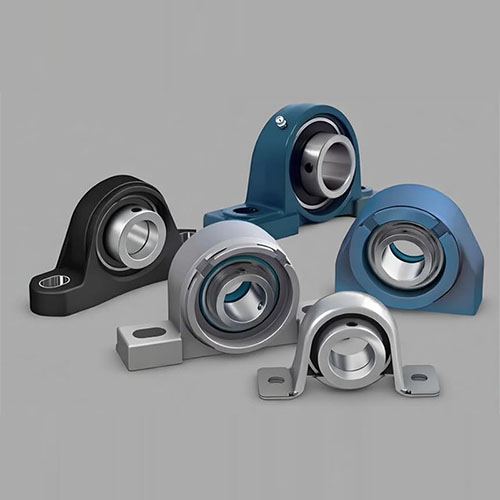 The mounting surface of a pillow block bearing is on a plane parallel and offset to the axis of the shaft.