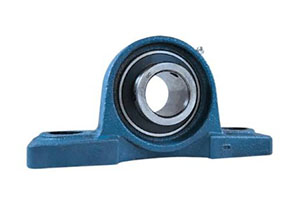 UCP201 Aftermarket pillow block bearing unit for 12mm shaft with two-bolt cast iron housing.